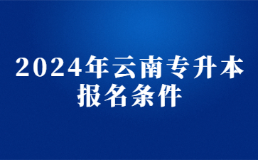 2024年云南专升本报名条件